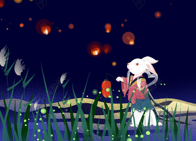 中元节鬼节七月半海报背景