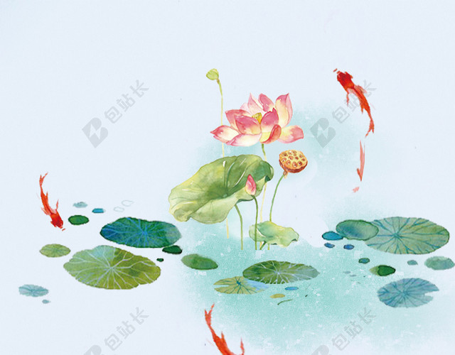 处暑二十四节气海报背景