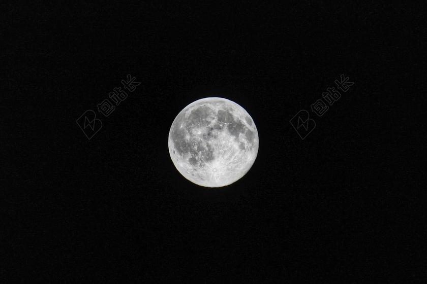 黑色自然黑夜中的月亮背景图片