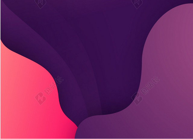 渐变流体剪纸紫色渐变背景