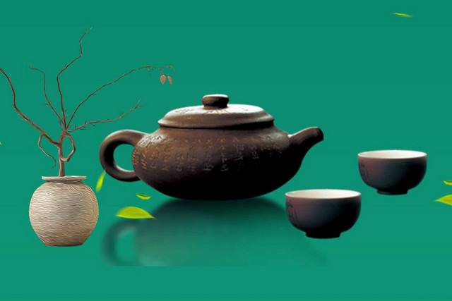 典雅茶饮茶文化茶道茶壶素材