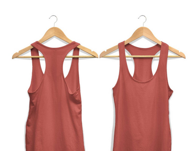 简约红色衣服服装背心素材