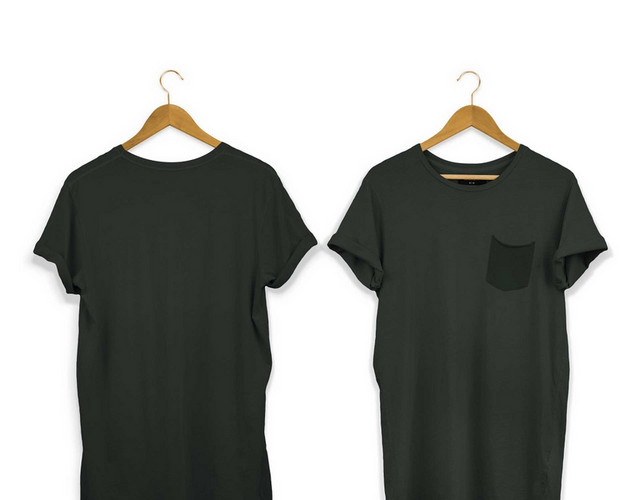 简约黑色衣服服装圆领半袖素材