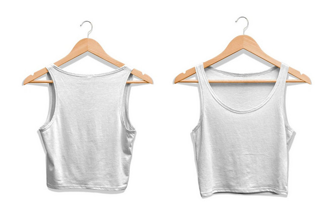 简约白色衣服服装背心素材