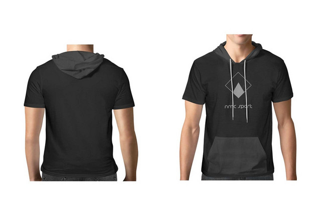 简约黑色衣服服装男士T恤素材