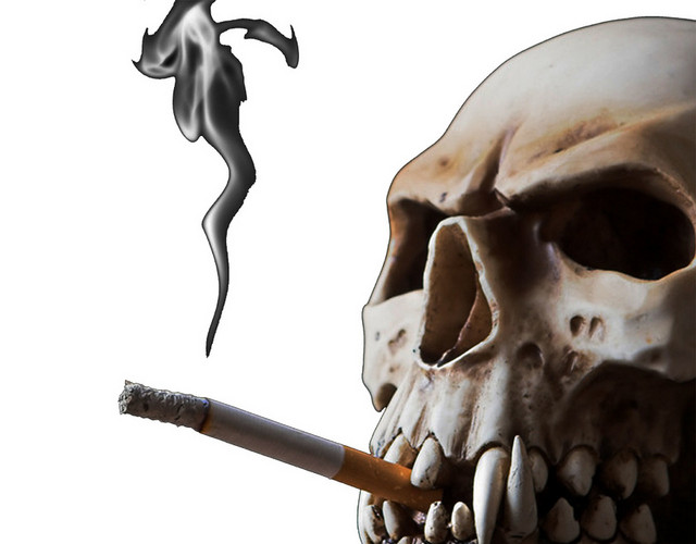 吸烟有害健康禁止吸烟骷髅头素材
