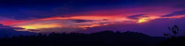 日出 全景图 暮光之城 景观 自然 天空 上午 全景 户外