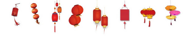 红色中国风灯笼素材