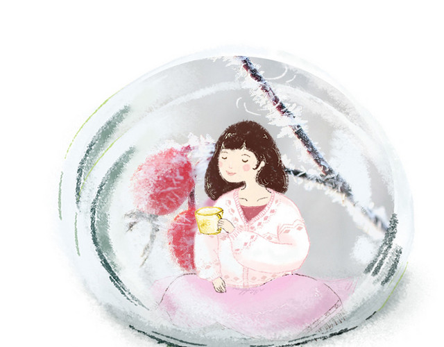 彩色二十四节气霜降素材