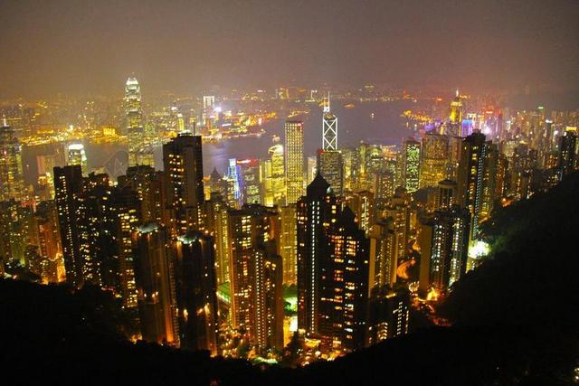 旅游自然香港夜景背景图片