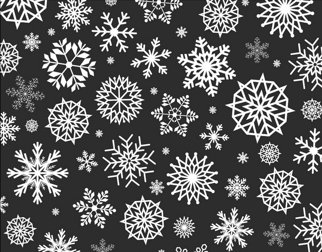 冬天立冬冬至雪花圣诞节素材
