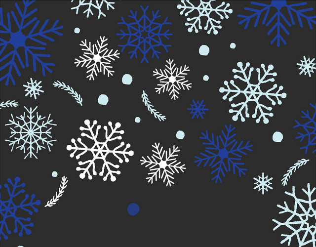 冬天立冬冬至雪花素材