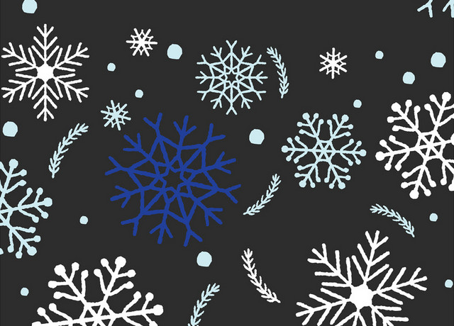 冬天立冬冬至雪花素材