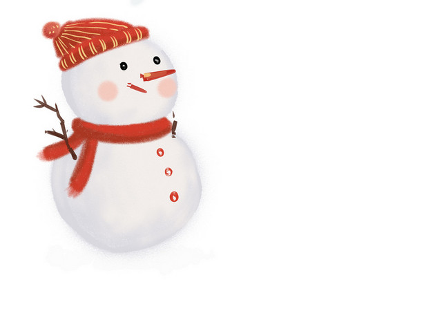 卡通立冬冬至饺子雪人素材
