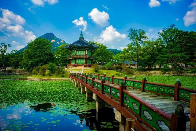 旅游自然景福官宣传背景图片