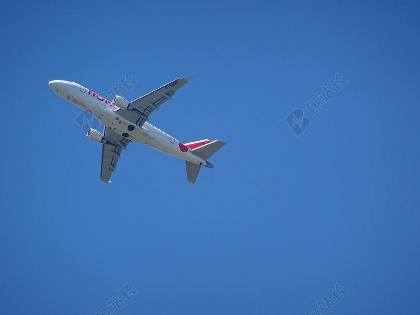 飞机 启动 离境 天空 蓝色 发动机 技术 飞 起飞