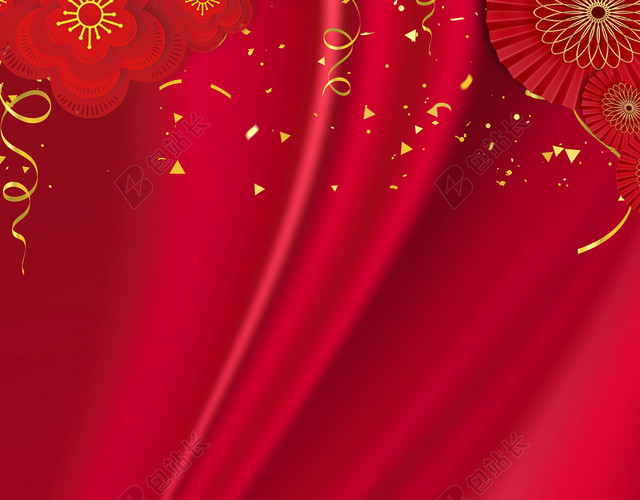 周年庆背景促销背景红色背景活动背景