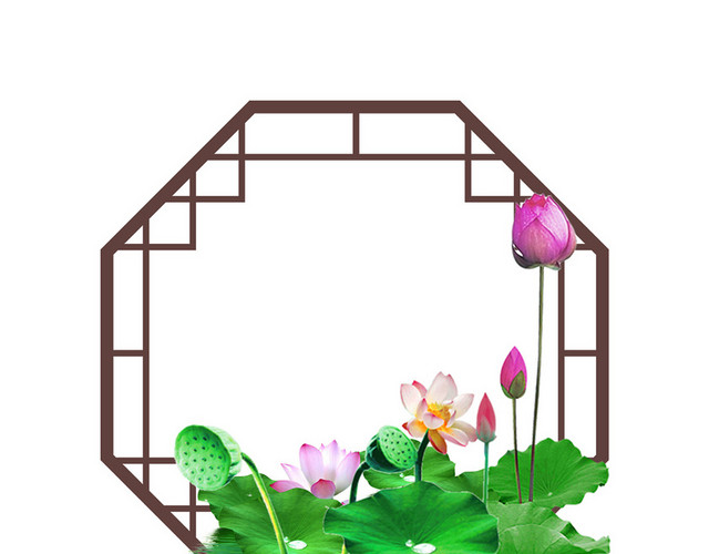古风绿色夏天处暑边框素材