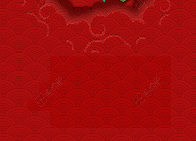 红色的中秋节海报