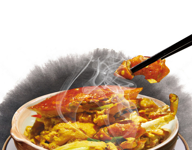 大闸蟹螃蟹美食餐饮麻辣蟹素材