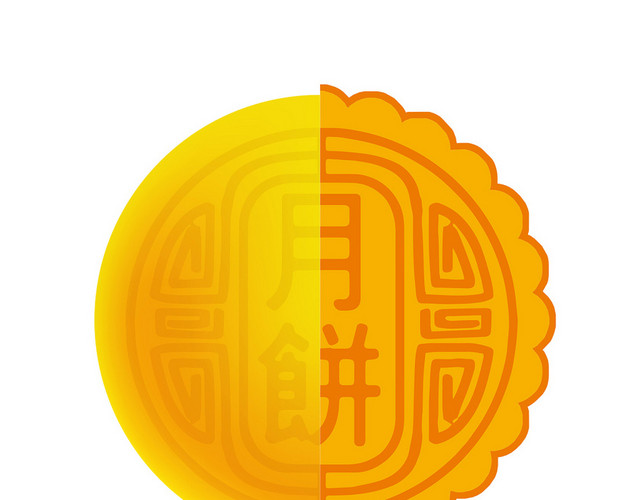 中国风中秋节月亮月饼圆形素材