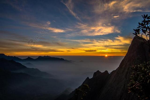 自然 小山 景观 山 户外 旅行 日出 上午 太阳 天空