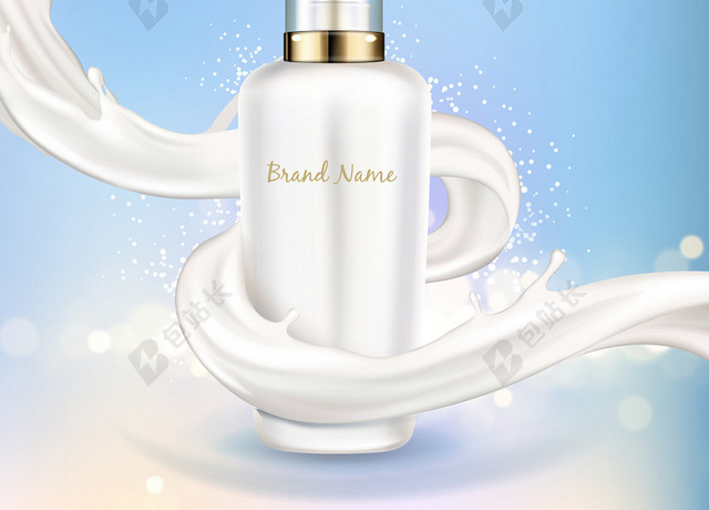 清新简约化妆品护肤品美容化妆背景素材