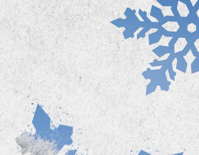 雪花形状雪景图