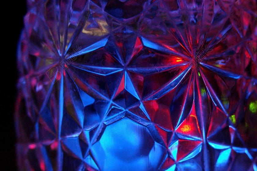 水晶 光效果 颜色 蓝色 红色 装修 光 效果