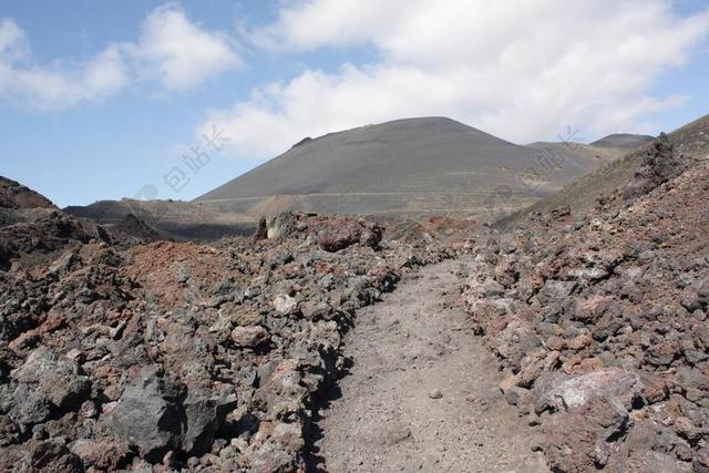 旅游自然西班牙拉帕尔马火山景观背景图片