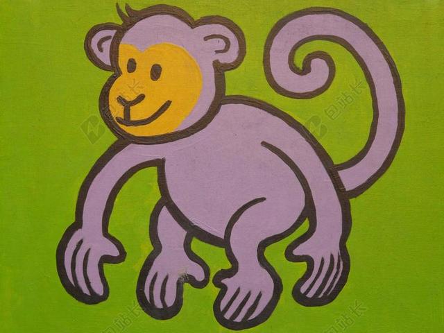猴子 卡通人物 绘图 滑稽 图像 动物 数字 漆