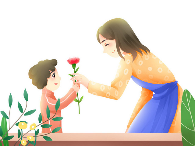 感恩节卡通手绘人物原创素材
