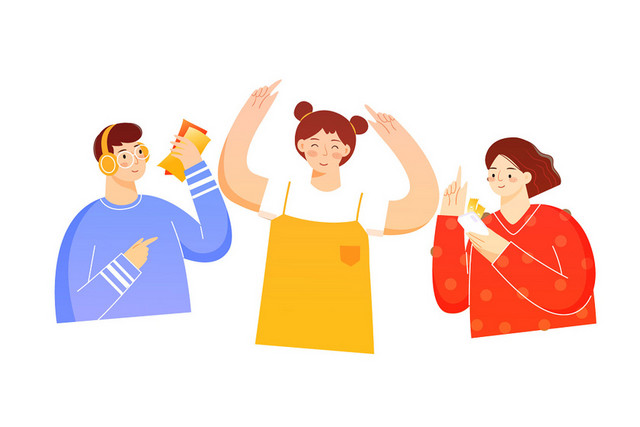 彩色购物节人物插画矢量素材
