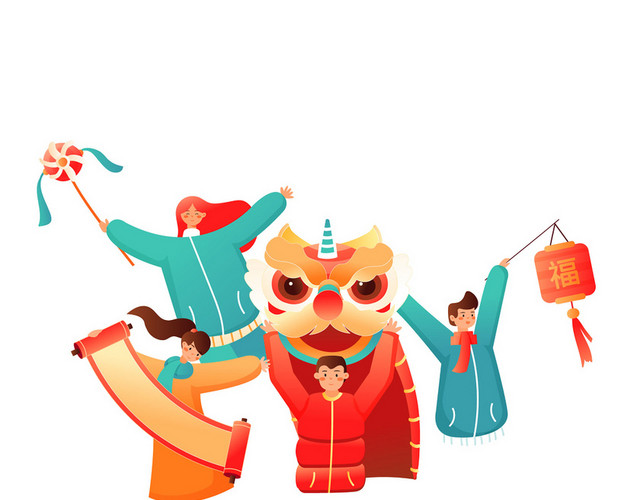 彩色购物节人物插画矢量素材