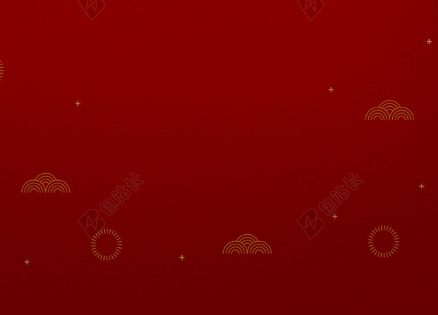红色元旦时钟新年海报背景