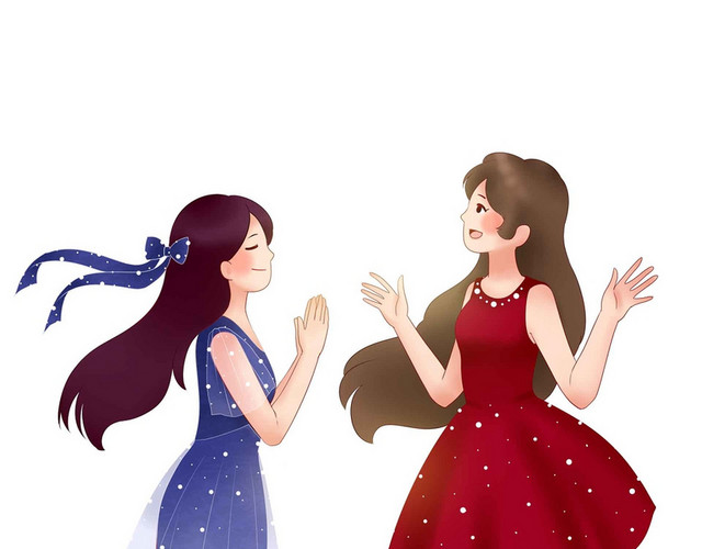 卡通手绘妇女节女神节素材