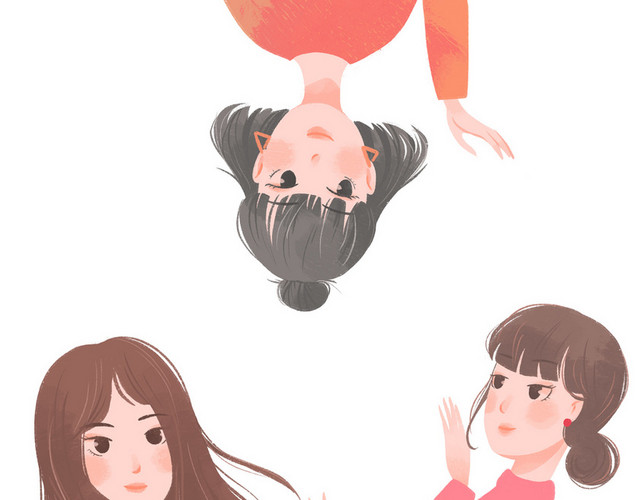 卡通手绘妇女节女神节素材