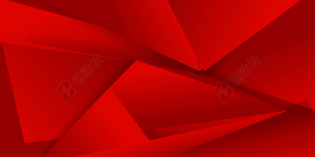 红色光影线条商务几何形状立体光商务展板背景