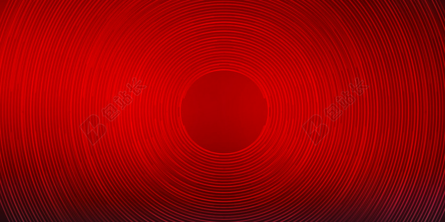 红色简约渐变光环圆环线条几何商务展板背景
