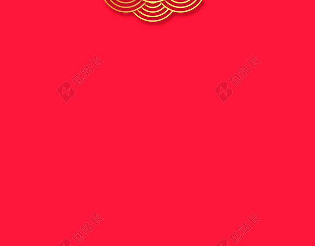 红色简约中国风灯笼祥云新年鼠年背景素材