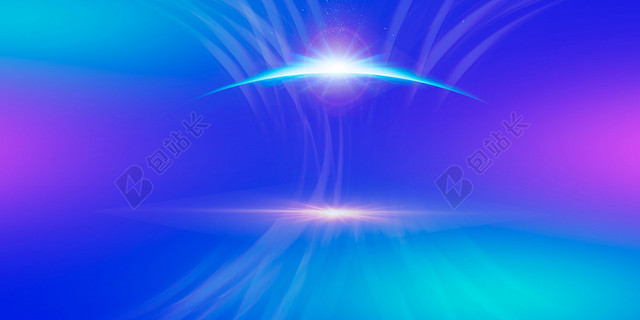 蓝色荧光渐变年会背景素材