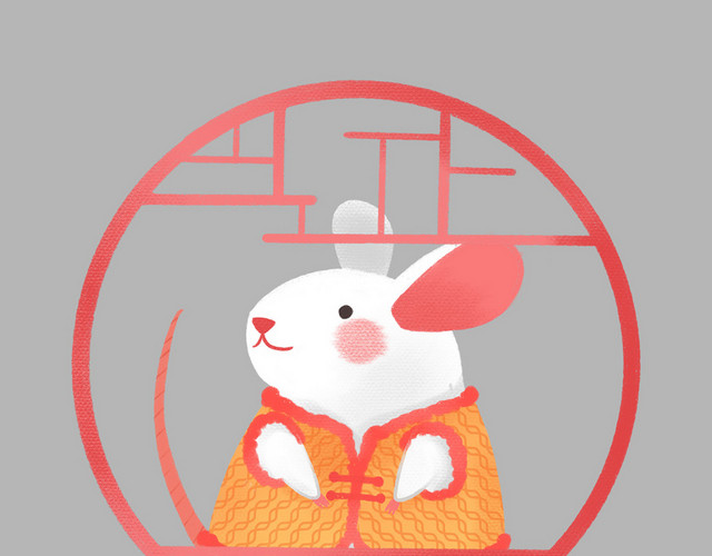 新年主题鼠年发财插画春节插画新年主题鼠年发财插画