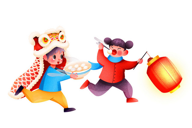 新年主题插画鼠年新年喜庆庆祝插画