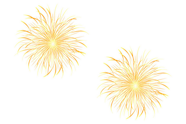 金色创意烟花新年元旦素材