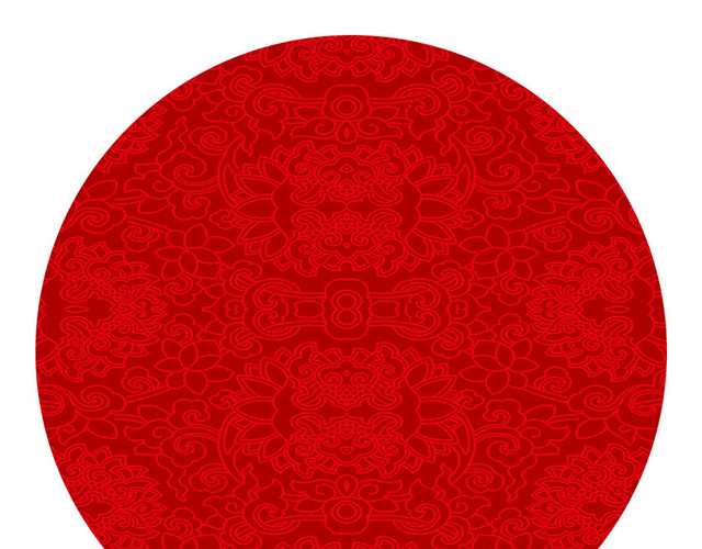红色中国传统龙纹新年素材