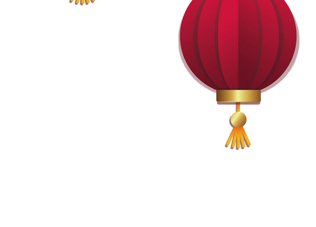 红色中国传统灯笼新年矢量素材