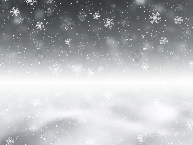 灰色冬天雪花背景