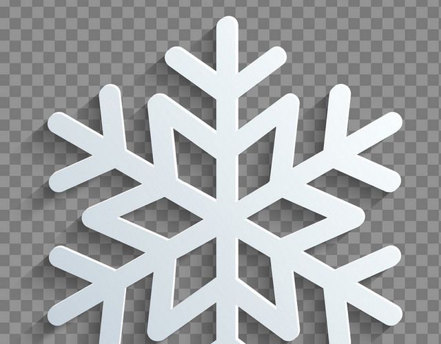 扁平风格冬天雪花矢量素材