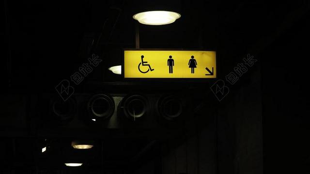 黑暗 指路标志 指南 照明 插图 在室内 光 点亮 招牌