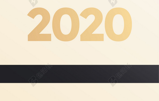 黄色2020新年圣诞海报背景素材